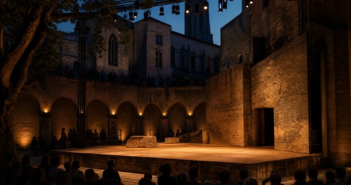Festival Avignone in una scena teatrale all'aperto